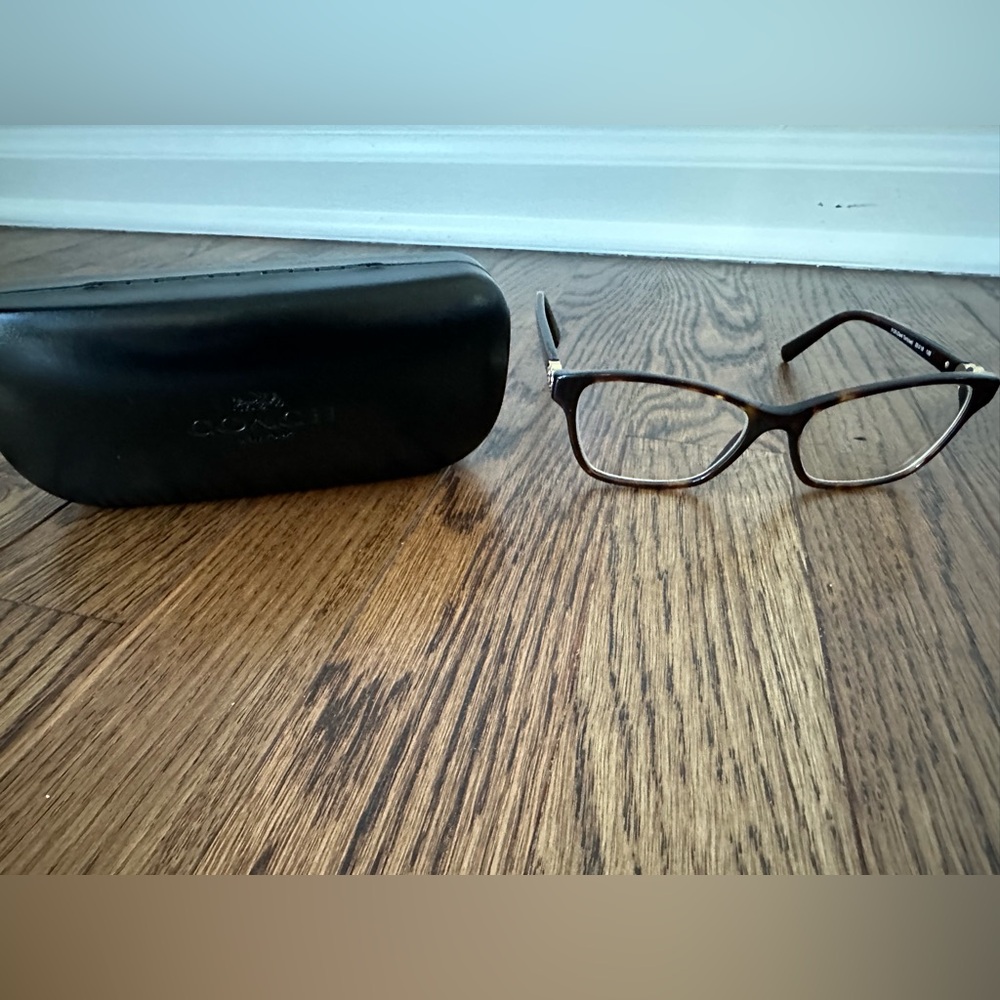Coach Tortoise Shell Glasses with Black Case